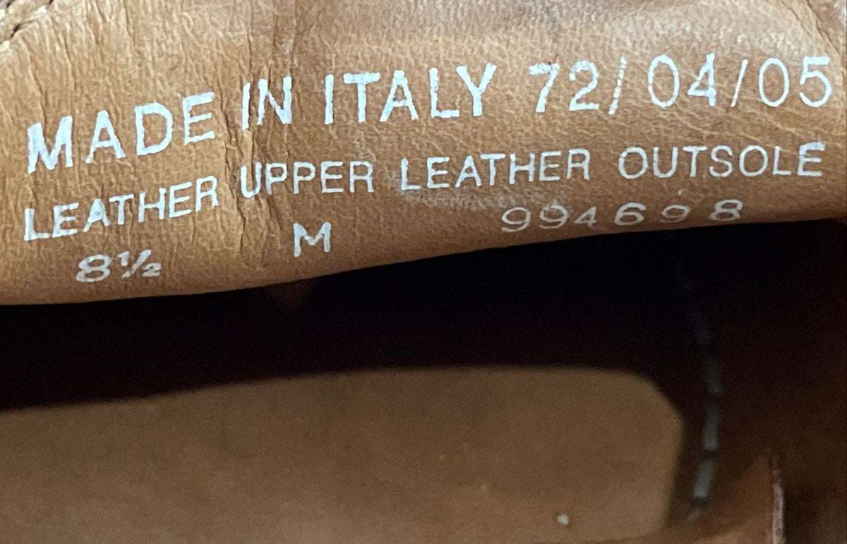 Bostonian Brown Woven Leather Tassel Kiltie Loafers Made in Italy Size 8.5