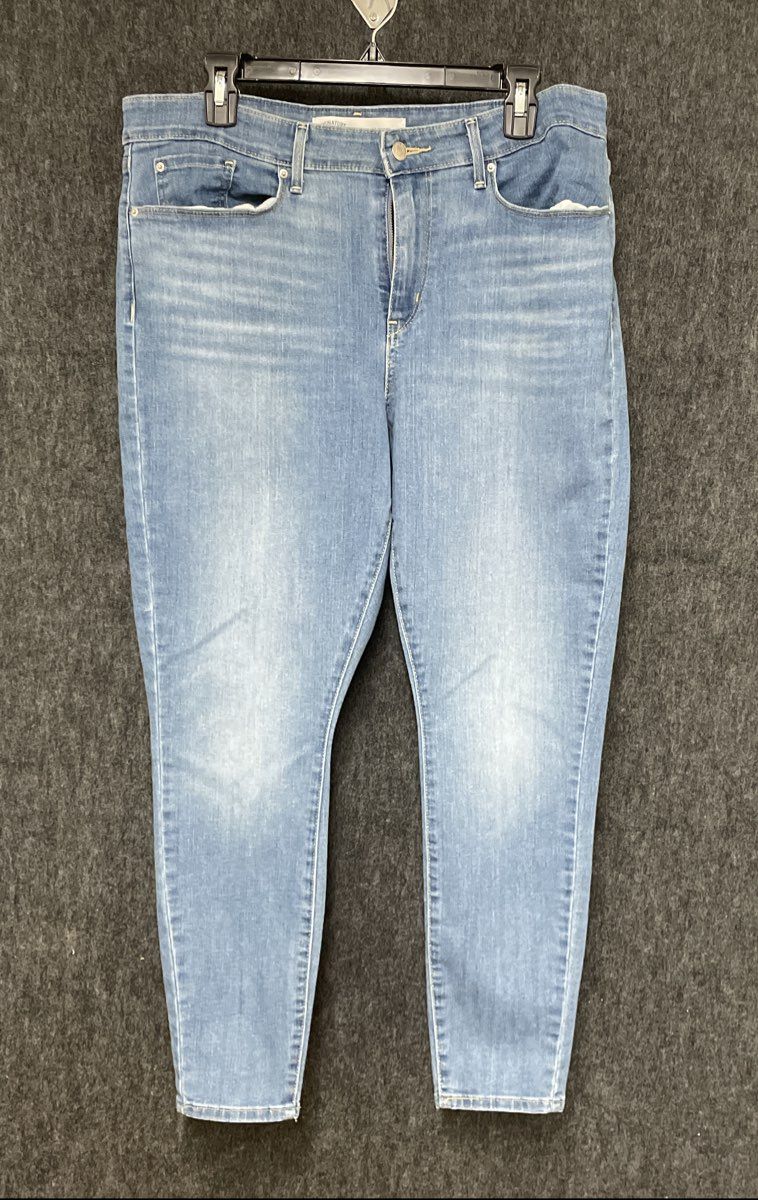 Signature by Levi Strauss Women's Blue Mid Rise Skinny Jeans Sz 16S W33 L28