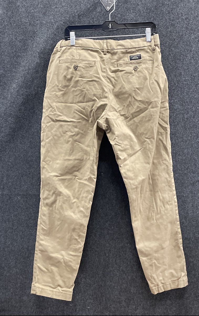 Banana Republic Men's Lived-In Athletic Chino Pants Khaki Brown 33x32