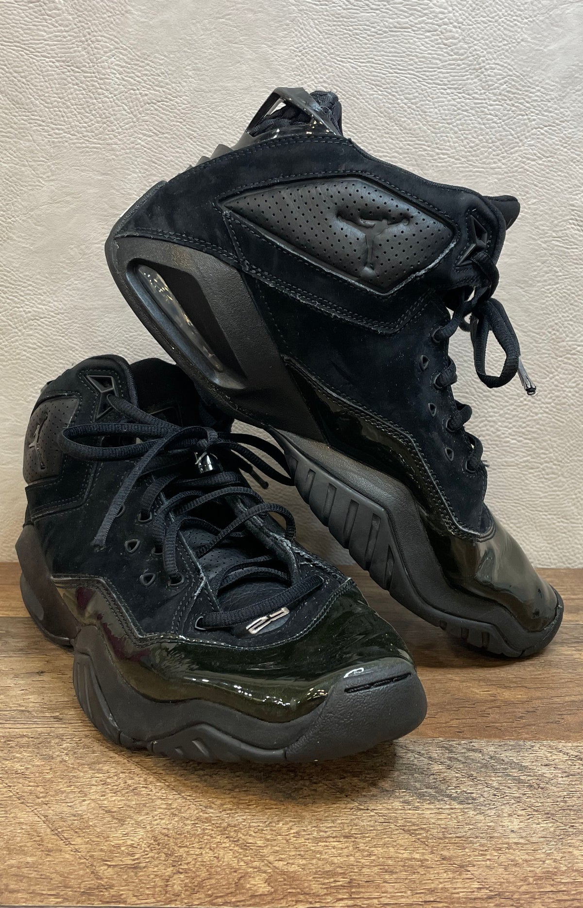 Nike Jordan True Flight Triple Black Basketball Shoes Men's Size 9.5