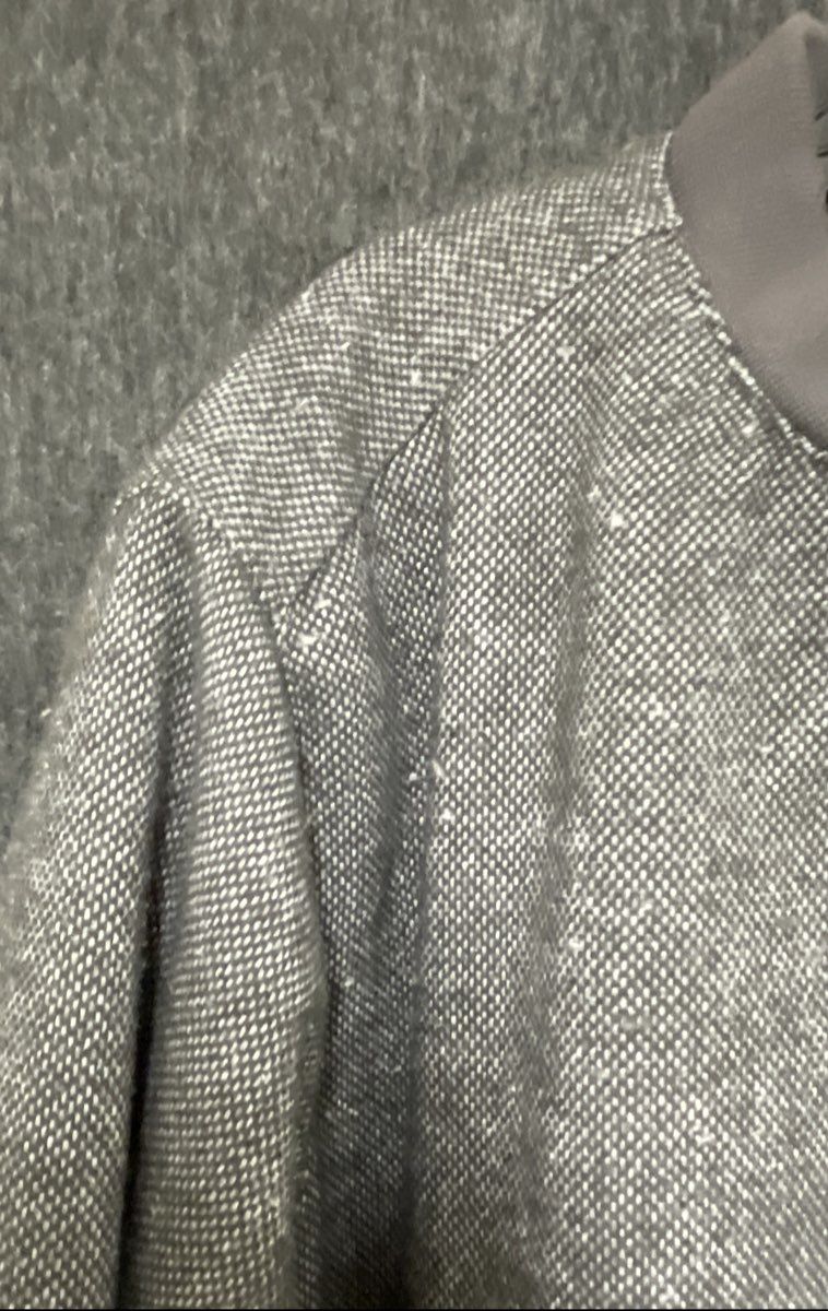 Old Navy Men's Gray Tweed Snap Front Bomber Jacket Quilted Lining Sz L NWT