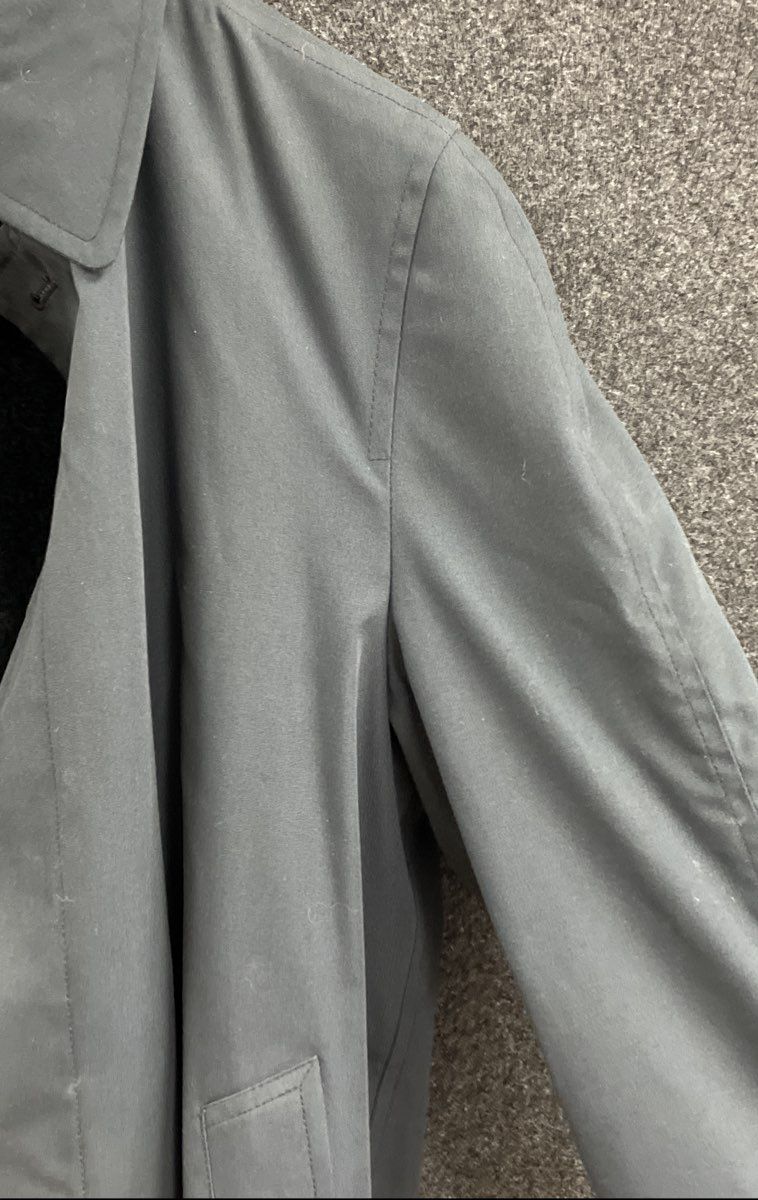 Vintage 80s London Fog Men's Gray Maincoat Trench Rain Jacket Lining Sz 38S
