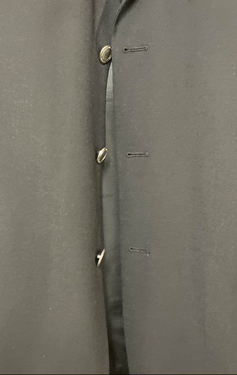 Emanuel Ungaro Men's Black 100% Wool 3-Button Blazer Silver Crest Buttons 46L