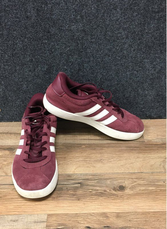 Adidas VL Court 3.0 Shadow Red Off White Youth Sneakers Size 7