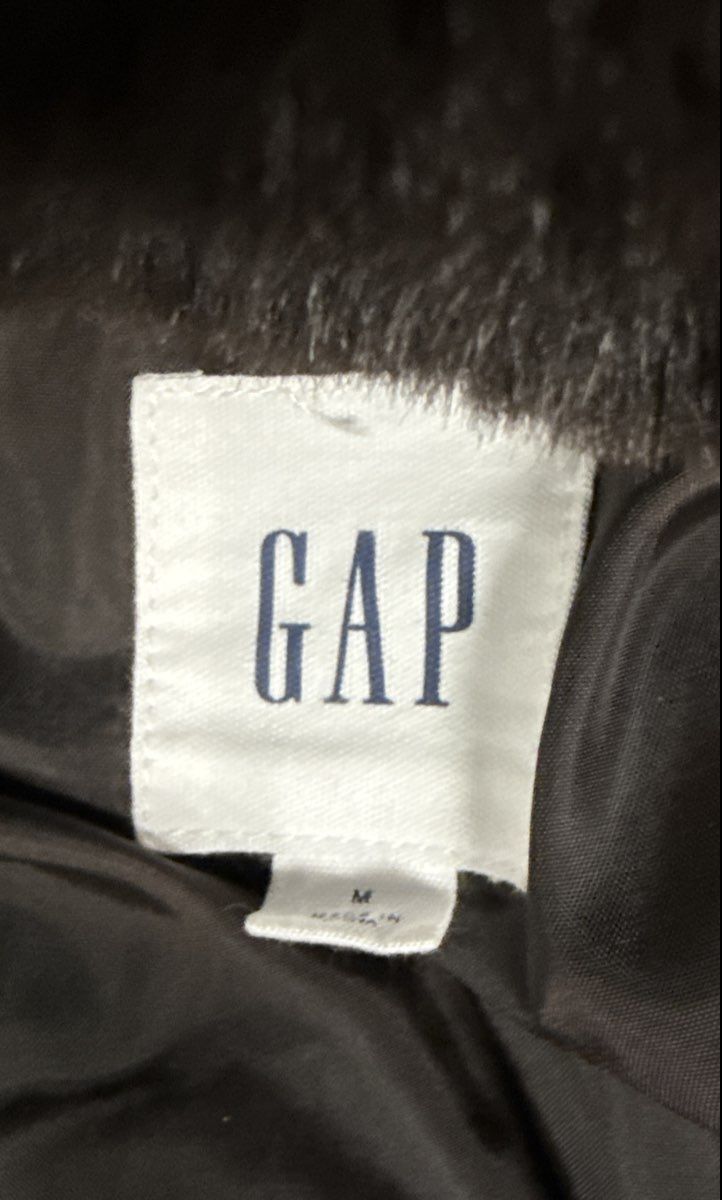 GAP Women's Brown Faux Fur Full Zip Jacket Oversized Collar Size M