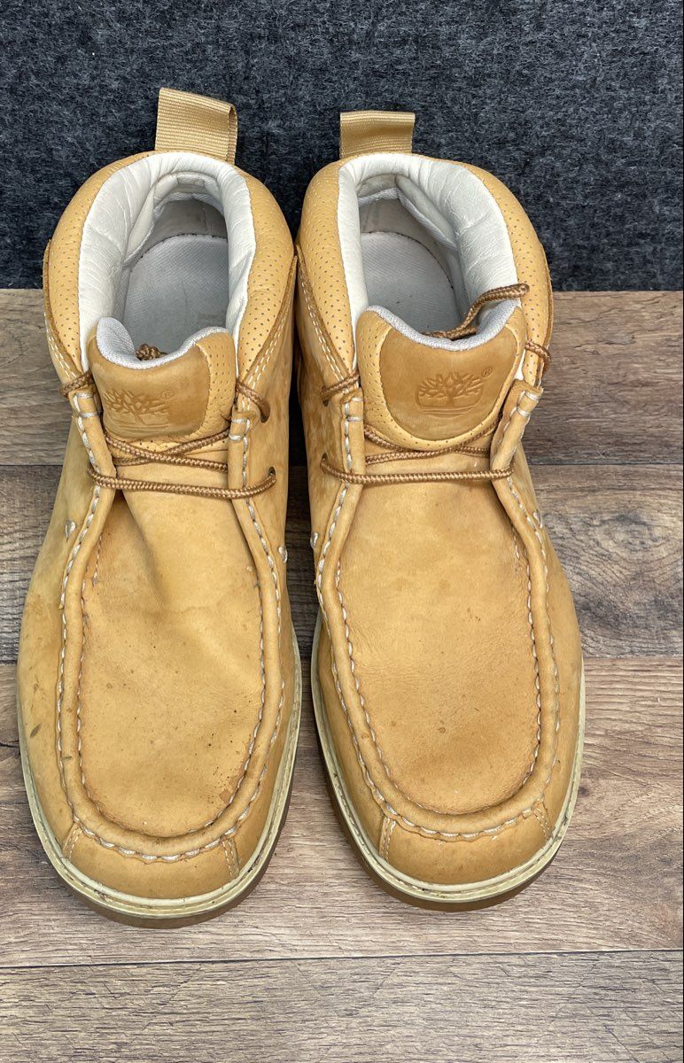 Timberland Newmarket 41053 Moc Toe Wheat Nubuck Chukka Boots Men's Size 12M