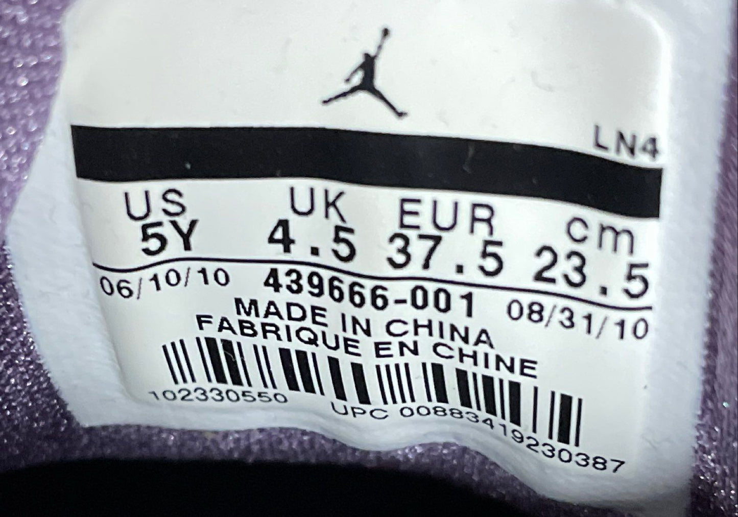 Air Jordan TE 2 Low Grey Purple White Kids Basketball Sneakers Size 5Y