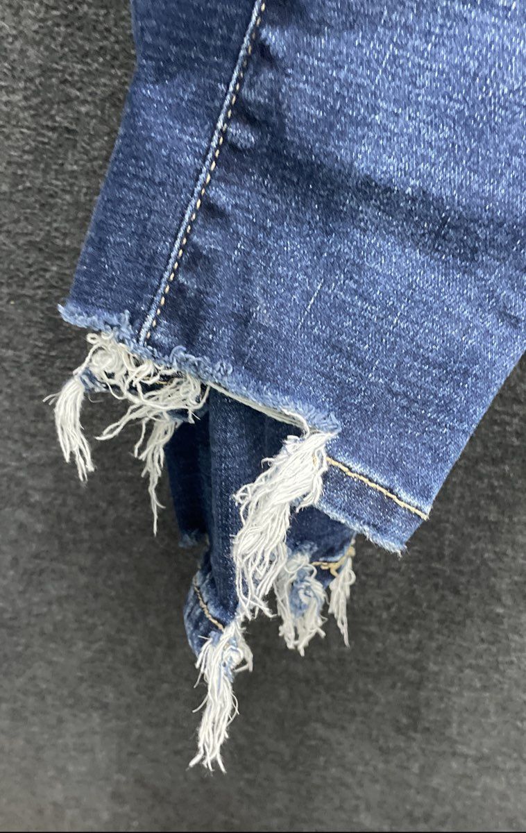 BKE Women's Stella Blue Distressed Slim Low Rise Ankle Skinny Jeans Sz 25