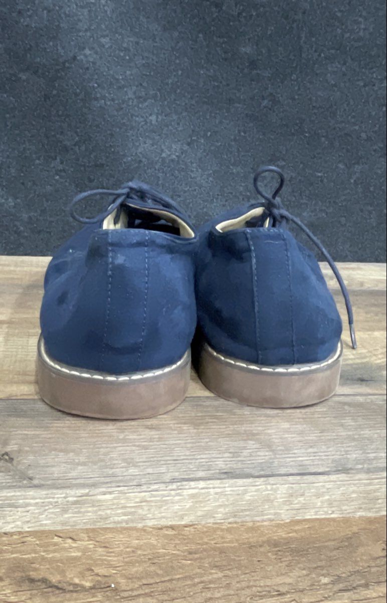 Old Navy Navy Blue Faux Suede Lace-Up Oxford Dress Shoes Men's Size 12