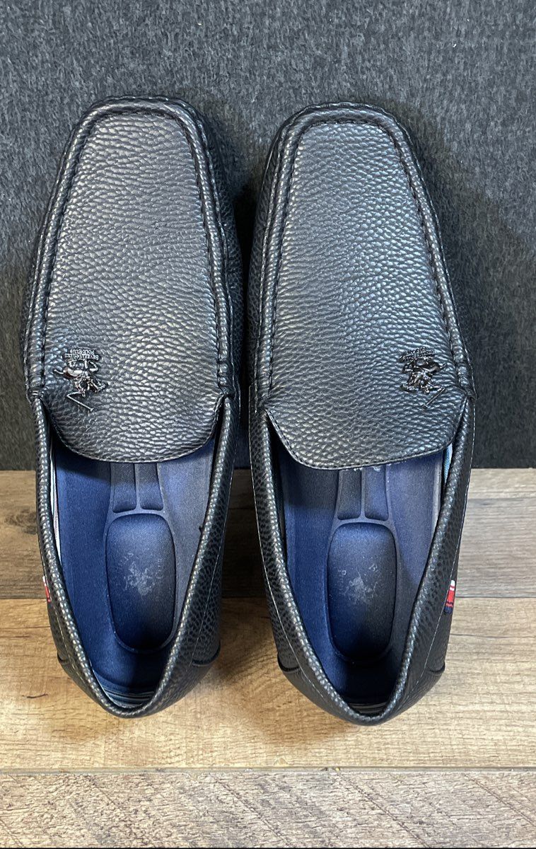 Beverly Hills Polo Club Edwin Black Loafers Moccasin Drivers Size 10.5