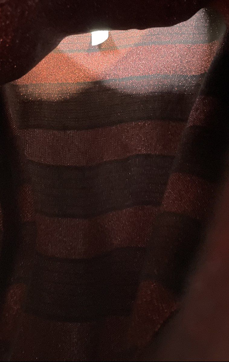 Alfred Dunner Women's Crimson Red Striped Metallic Cardigan Sz 2X NWT
