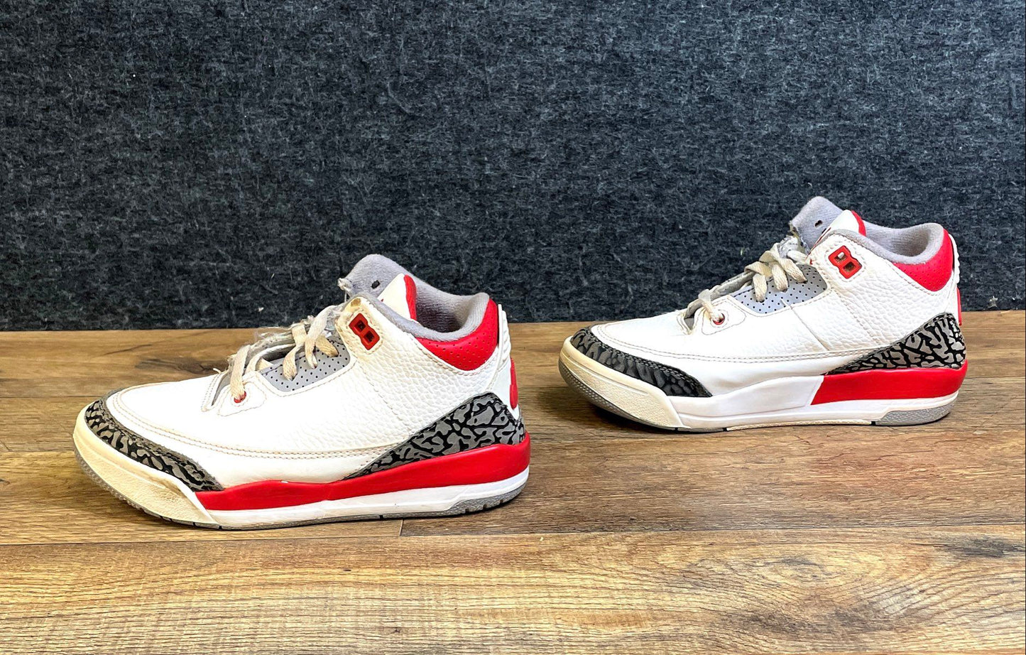 Nike Air Jordan 3 Retro Fire Red White Black Toddler Sneakers Size 13.5C