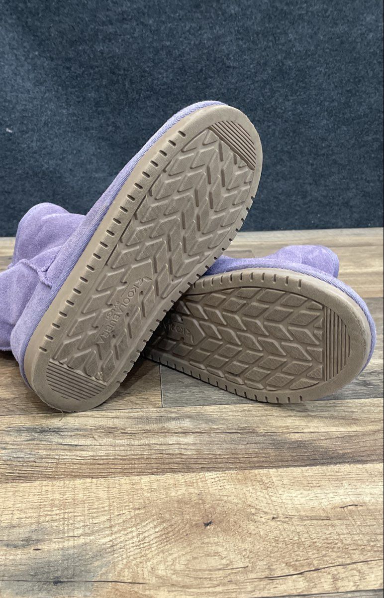 Koolaburra by UGG Koola Short Purple Suede Shearling Boots Youth Size 4