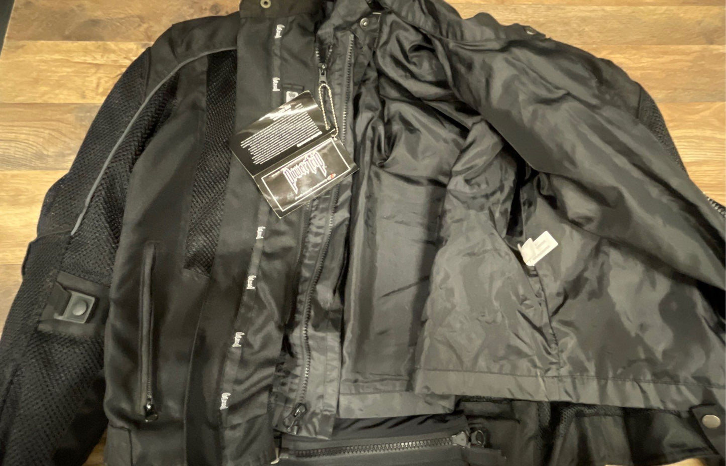 Power Trip Women's Black Mesh Motorcycle Jacket Armored NWT Size M
