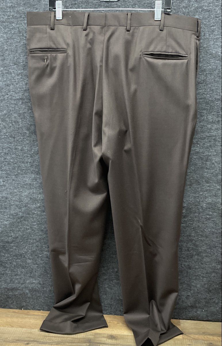 Jos A Bank Men's Suit Tan Houndstooth Jacket 46L Brown Wool Pants 38R