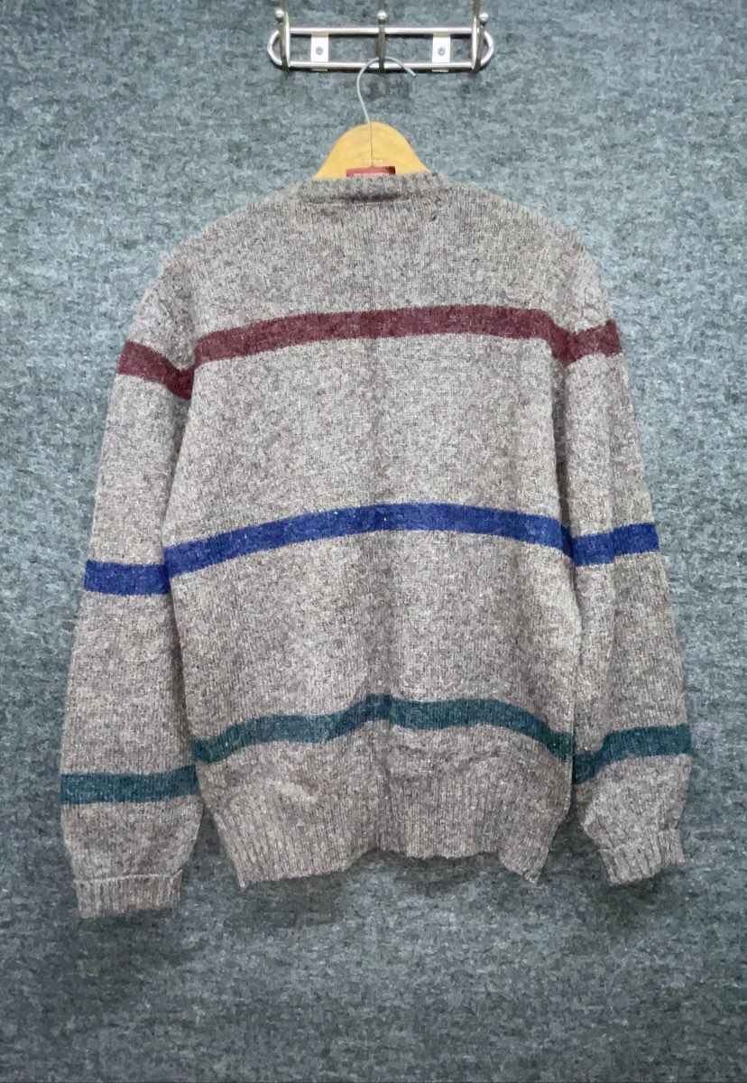 Vintage 90s Chaps Ralph Lauren Men's Brown Shetland Wool Argyle Sweater Sz L