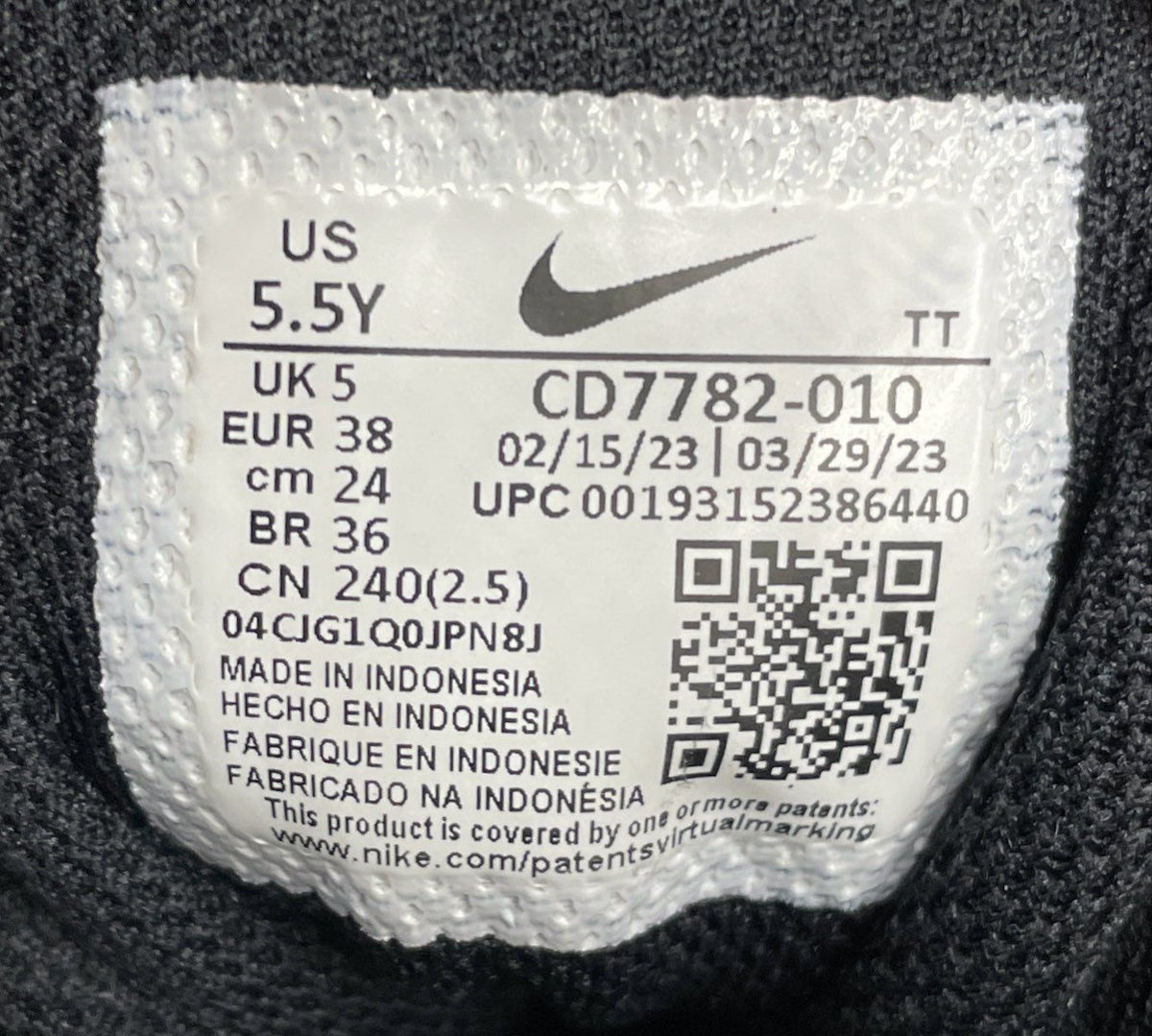 Nike Court Borough Mid 2 Black White Youth Sneakers Size 5.5Y