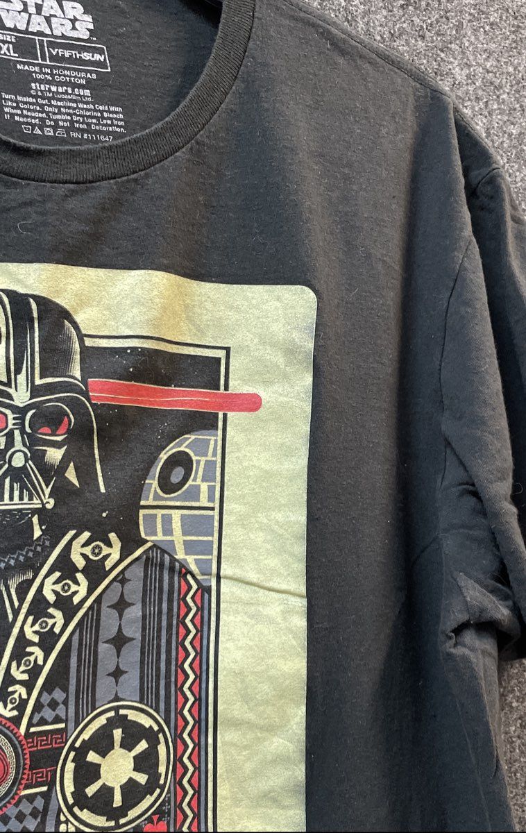 Fifth Sun Men's Star Wars Darth Vader Playing Card Graphic T-Shirt Black Sz XL