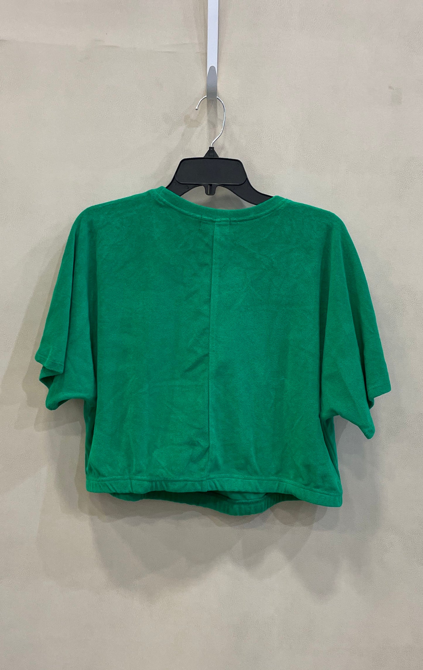 Juicy Couture Women's Green Palm Tree Terry Velour Crewneck Top Size 1X NWT