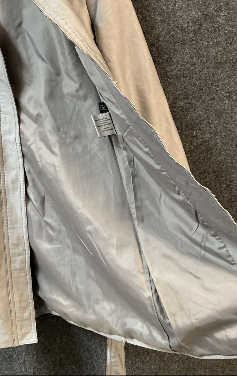 Kenneth Cole New York Women's Cotton Sateen Trench Coat Jacket Chrome NWT Sz XS