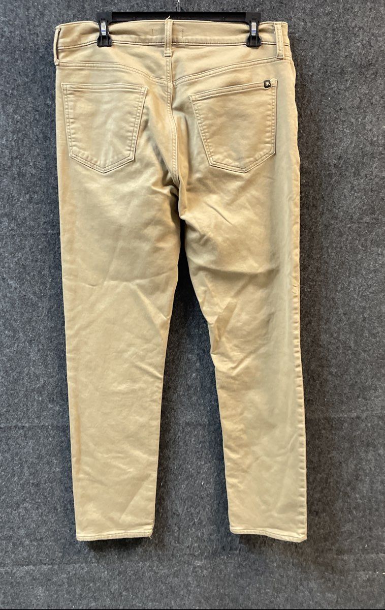 Banana Republic Men's Khaki Stretch Cotton 5-Pocket Pants Sz 34x32