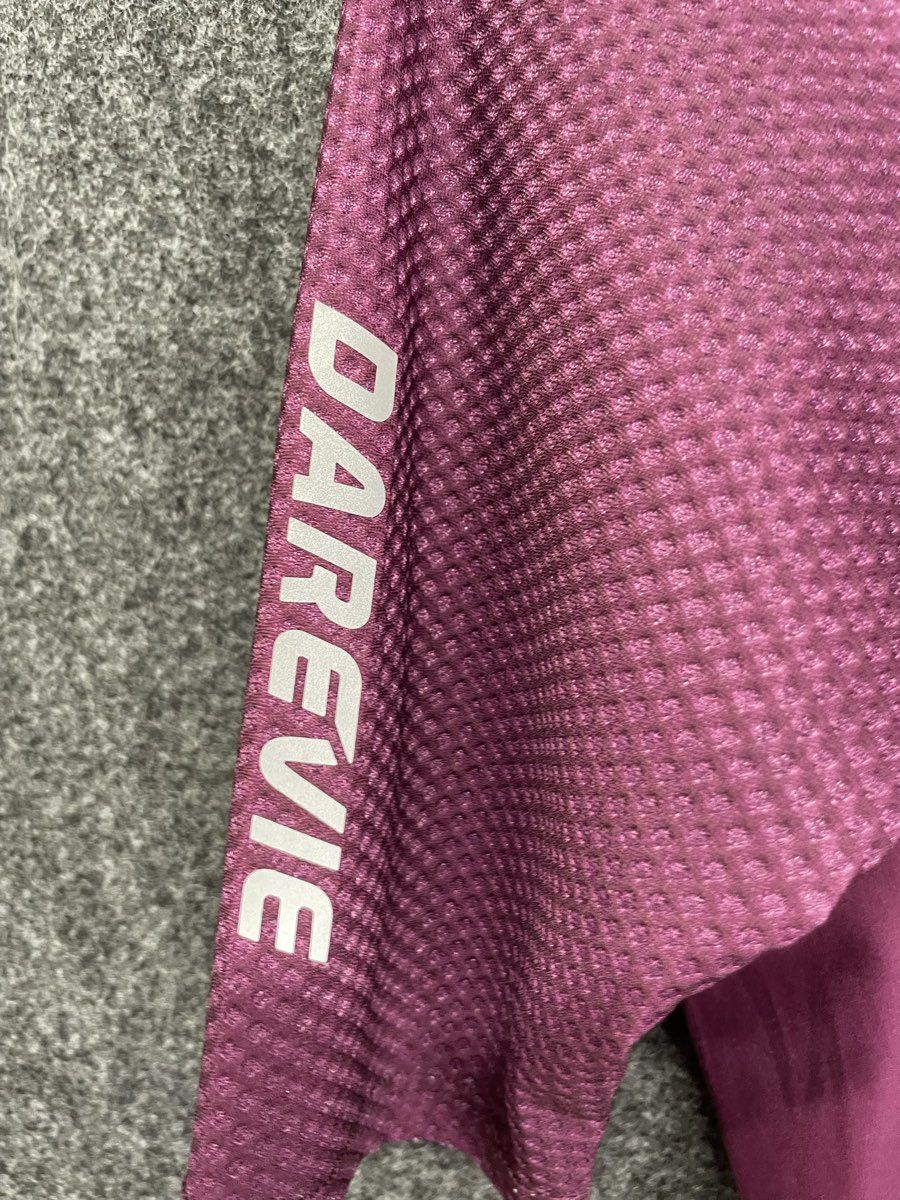 Darevie Men's DVJ180 Cycling Jersey Pink Magenta Full Zip Short Sleeve Sz S