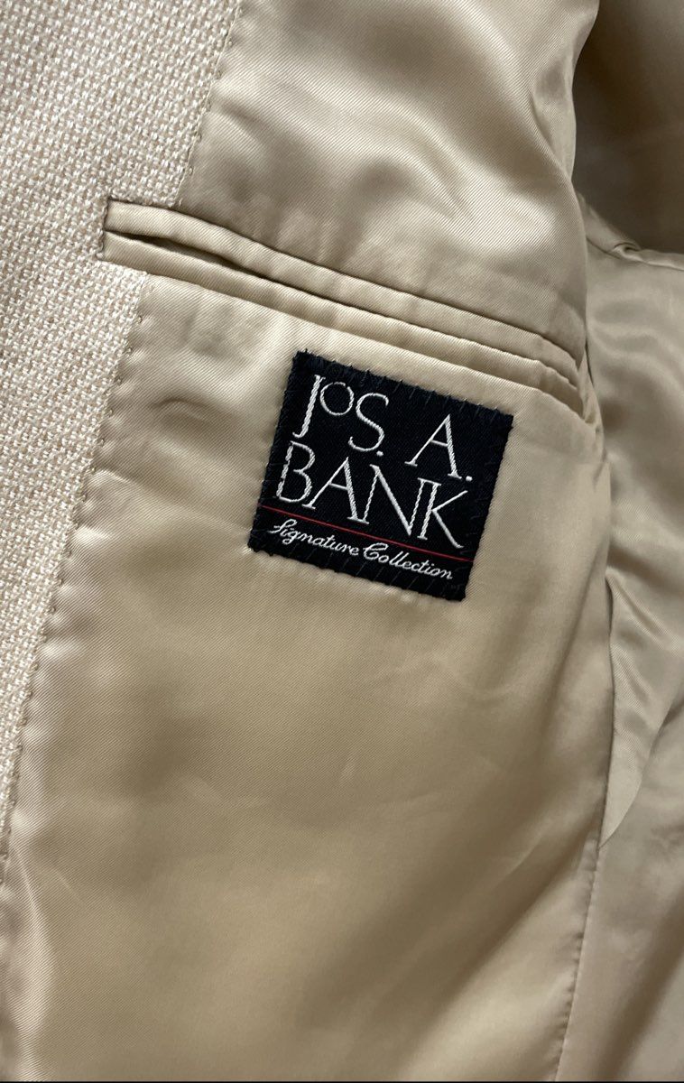Jos. A. Bank Men's Blazer Tan Signature Collection Silk Camel Hair Blend 42L