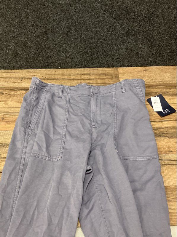 GAP Women's Periwinkle Blue Cargo Utility Jogger Pants Zip Cuff NWT Sz 14