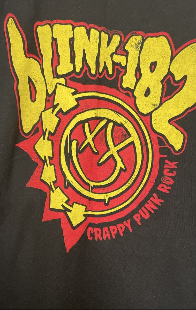 Blink-182 2011 North American Tour T-Shirt Crappy Punk Rock Raglan Tultex Sz M