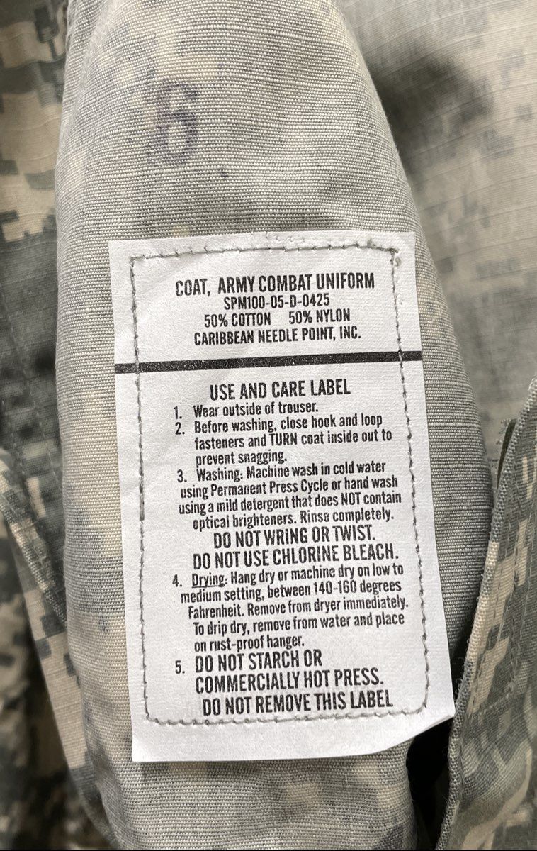 US Army Men's ACU Combat Uniform Coat Digital UCP Camo Jacket XL Regular