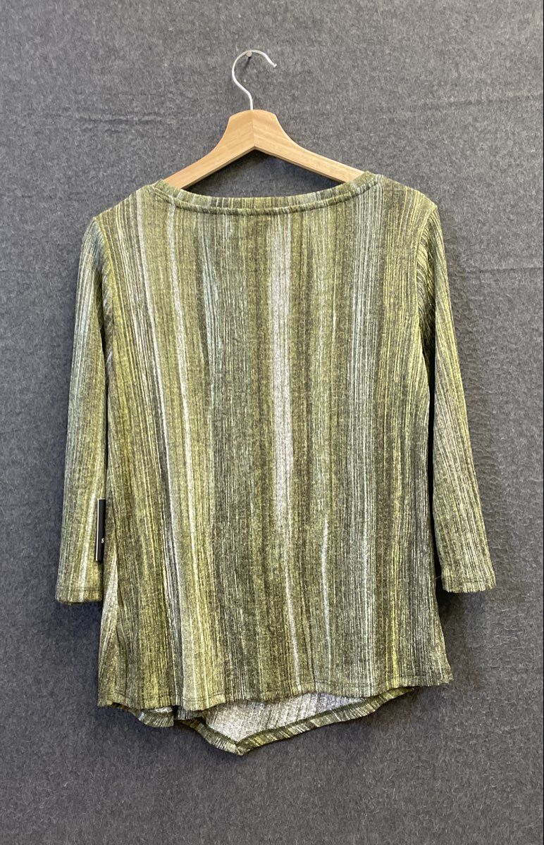 Simply Vera Wang Women's Green Space Dye Side Knot Top Size M NWT