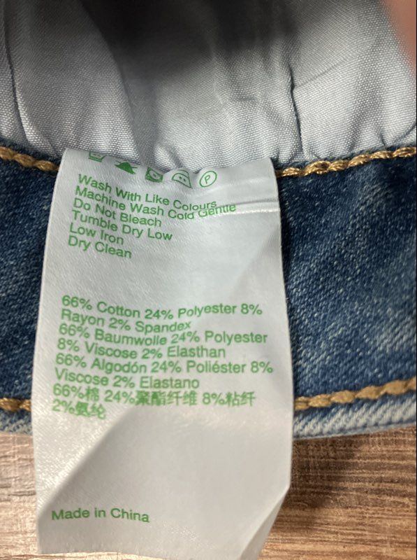 GENUWII Women's Light Wash Stretch Skinny Jeans High Rise Denim Size 32 NWT