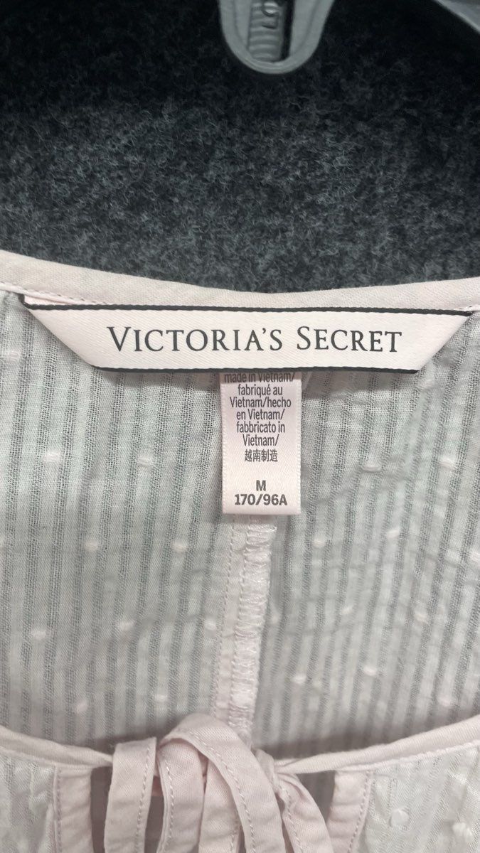 Victoria's Secret Women's Pink Boho Tunic Blouse Lace Trim Swiss Dot Sz M