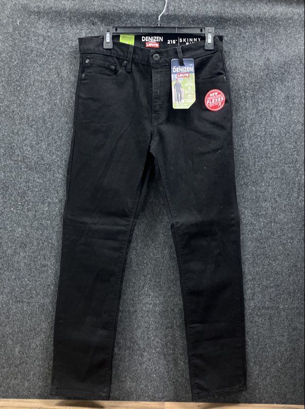 Denizen from Levi's Men's 216 Skinny Fit Black Stretch Jeans Sz 33x30 NWT