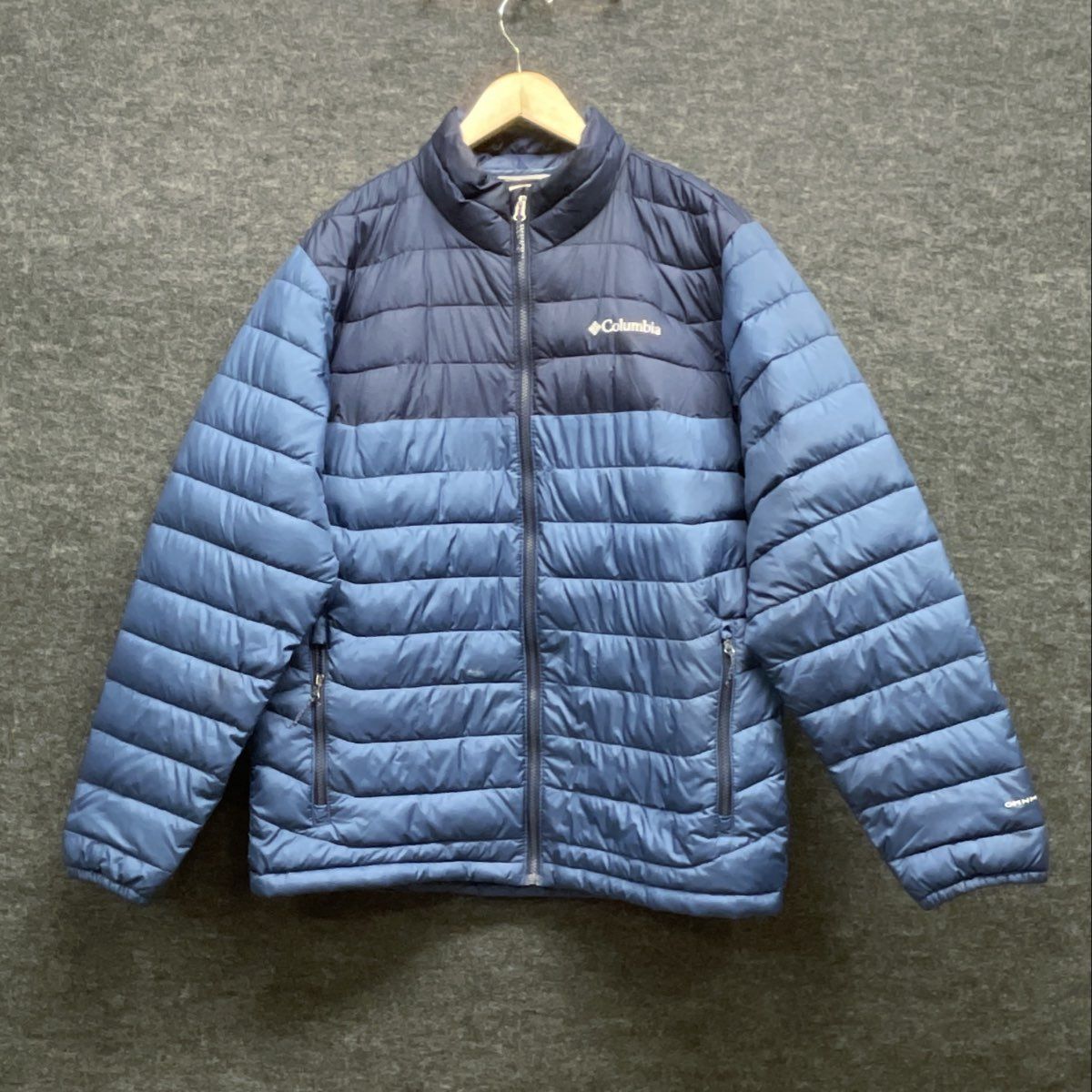 Columbia Men's Blue Two-Tone Omni-Heat Quilted Puffer Jacket Sz L