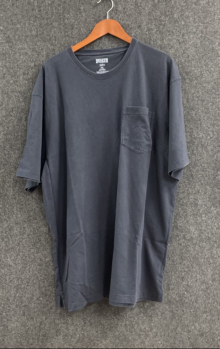 Duluth Trading Co Men's Navy Relaxed Fit Longtail T Pocket T-Shirt Sz 2XL