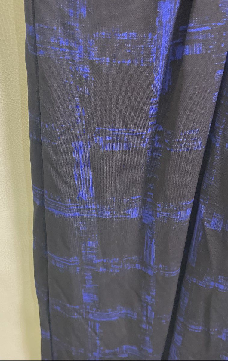 Hugo Boss Women's Black Blue Abstract Printed Surplice Sheath Dress Sz S