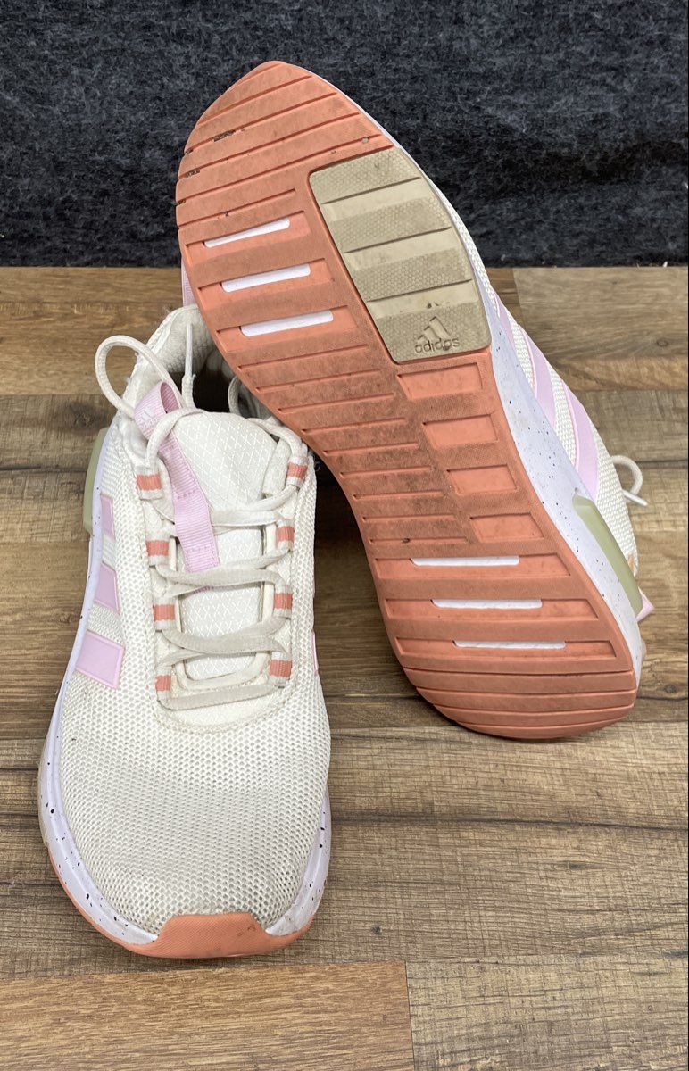 Adidas Racer TR23 Off White Pink Women's Running Shoes Size 7.5