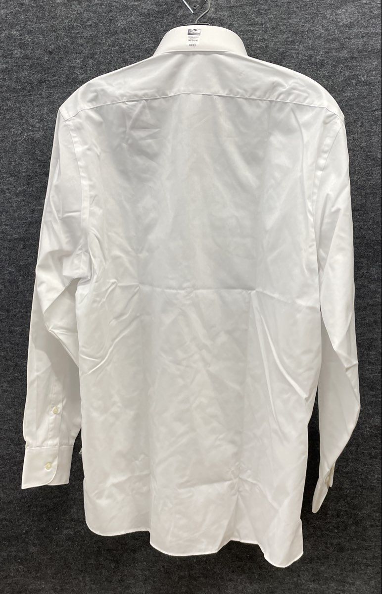 Van Heusen Men's White Wrinkle Free Regular Fit Long Sleeve Dress Shirt NWT 15.5