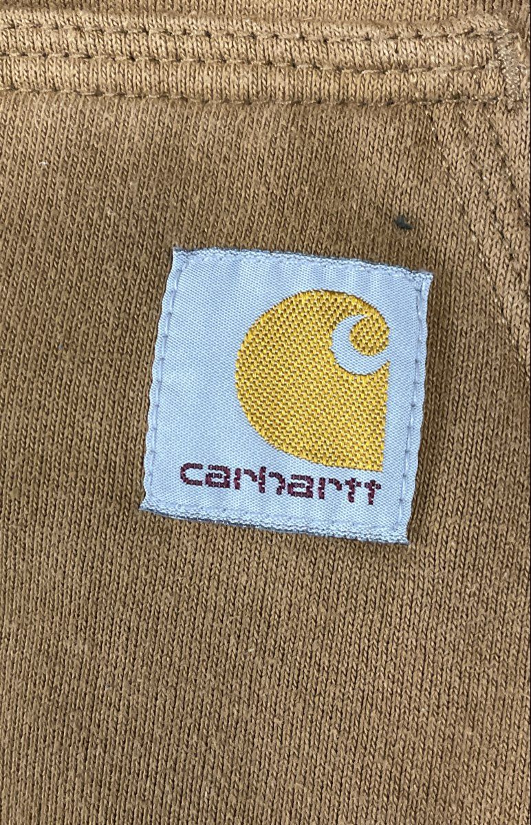 Carhartt Men's Loose Fit Brown Sleeve Logo Pullover Hoodie K288 Size XS