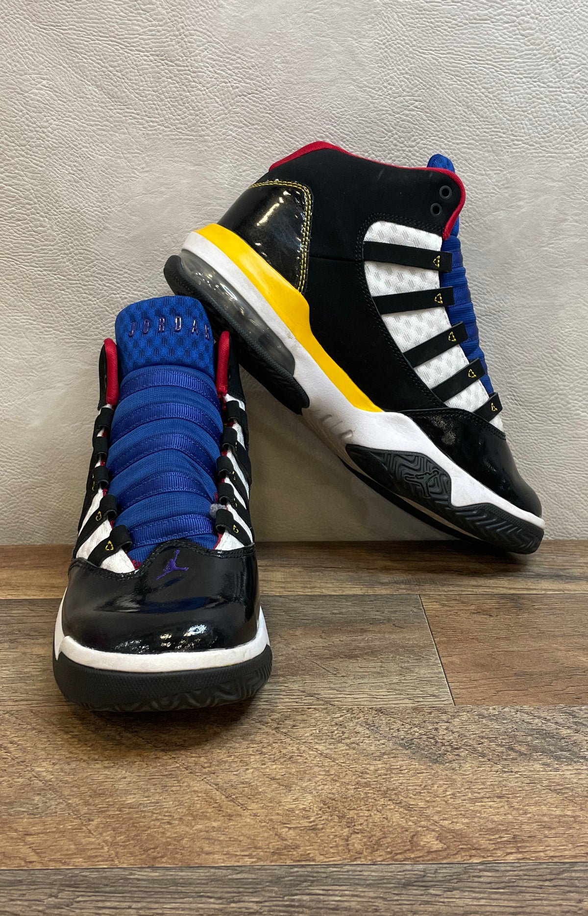 Nike Jordan 6 Rings GS Multi-Color Black Blue Yellow CQ9544-001 Size 6.5Y