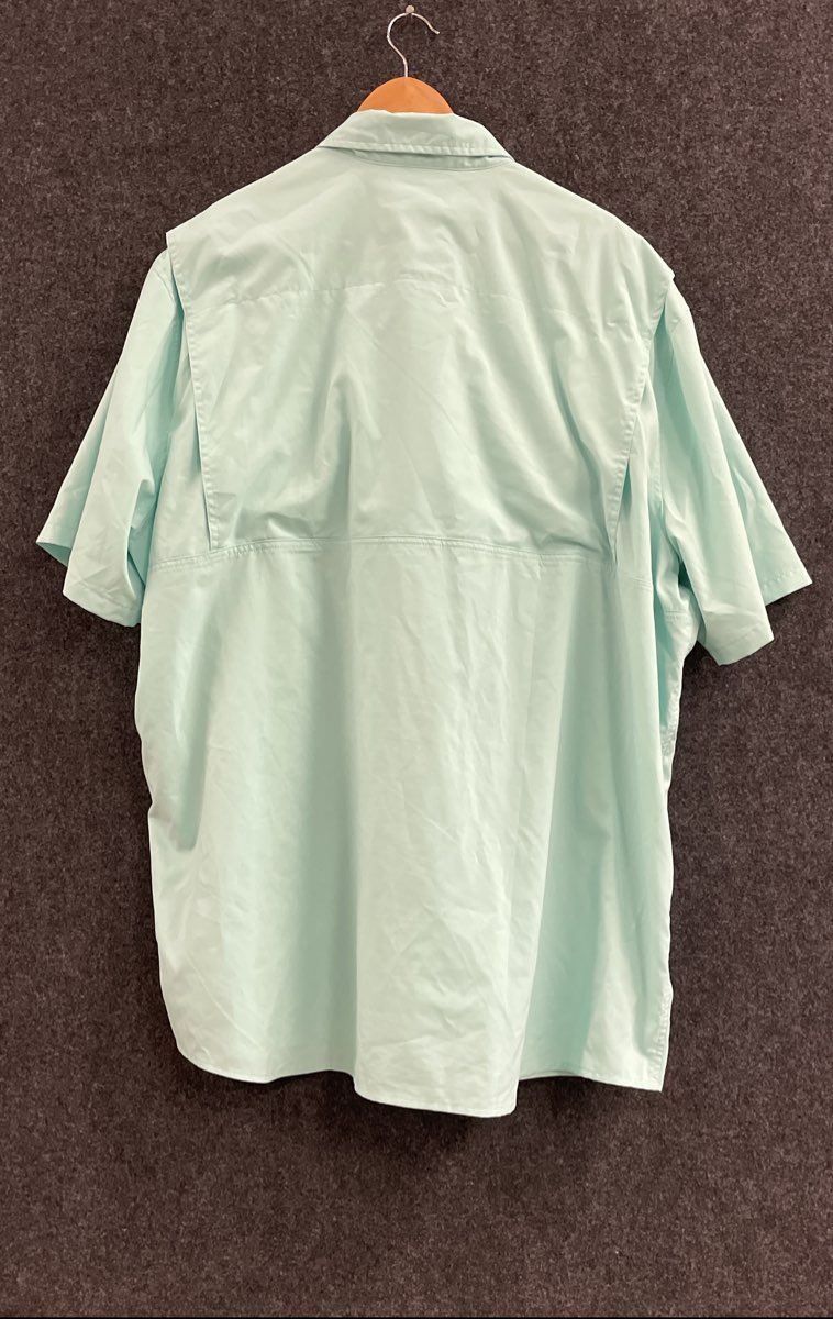 L.L. Bean Men's Teal Tropicwear Short Sleeve Vented Fishing Shirt Sz XXXL Tall