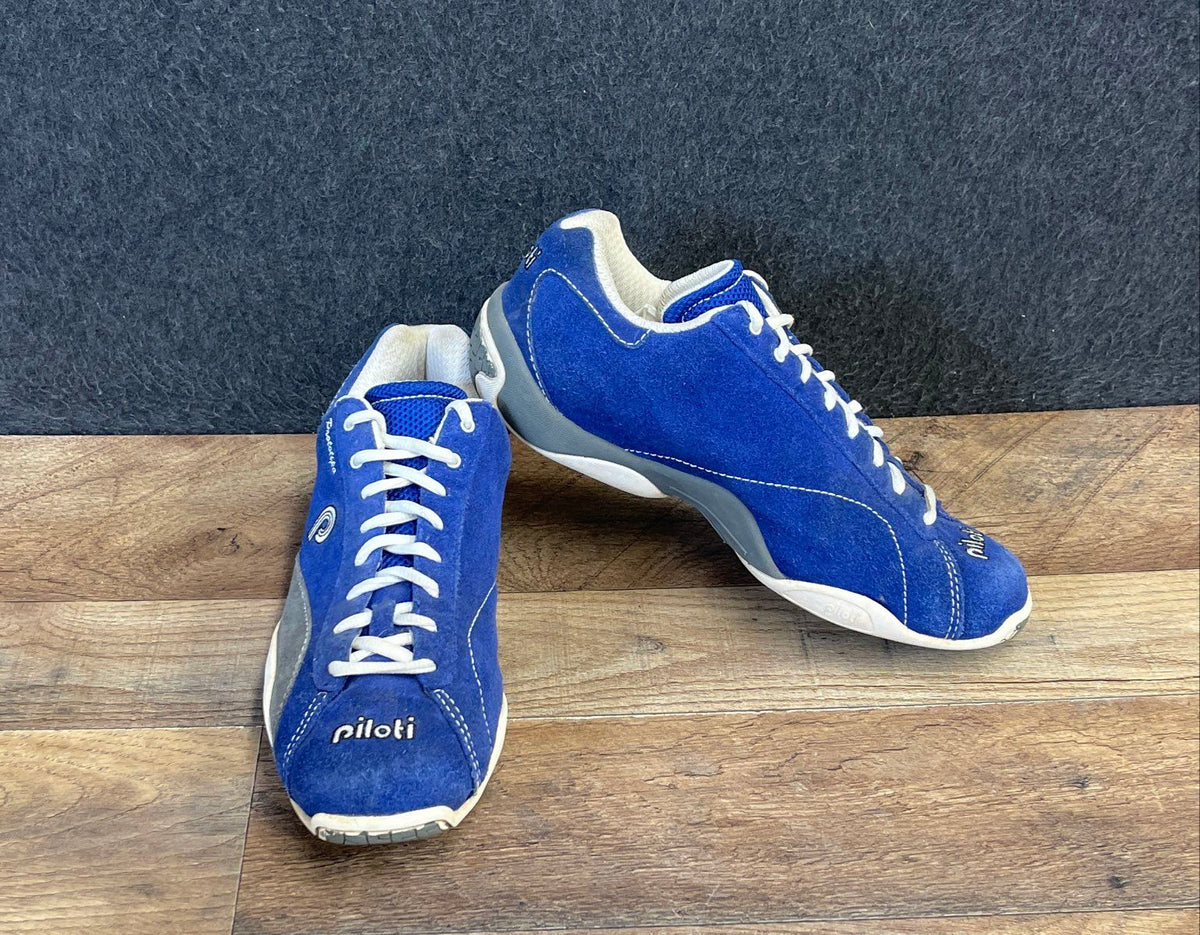 Piloti Prototipo Blue Suede Leather Driving Shoes Sneakers Men's Size 6 EU 38