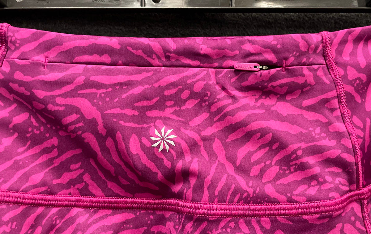 Athleta Women's Ace Printed 13.5" Tennis Skort Pink Purple Animal Print Size S