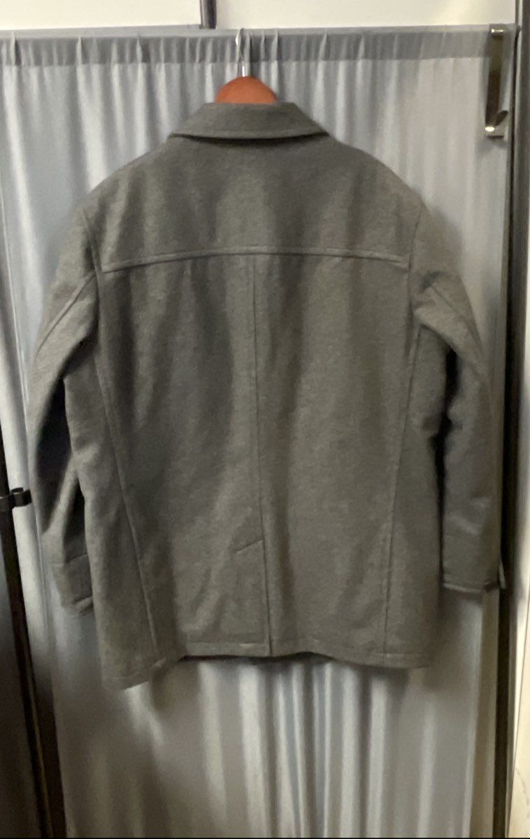 London Fog Men's Gray Wool Blend Car Coat Quilted Insulated Jacket Size XL