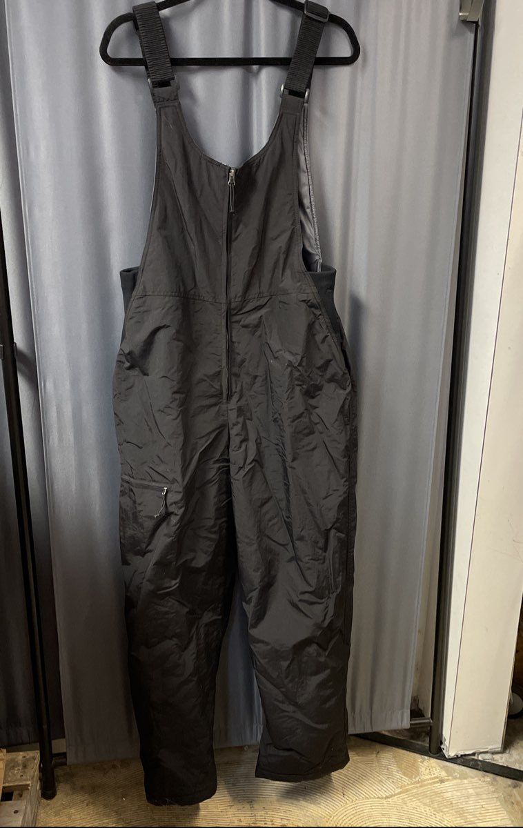 White Sierra Black Insulated Ski Snow Bib Overall Pants Sz L
