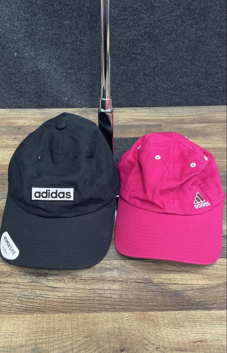 Adidas Women's Contender II Hat Black & Pink Aeroready Cap Lot of 2 Sz OSFA