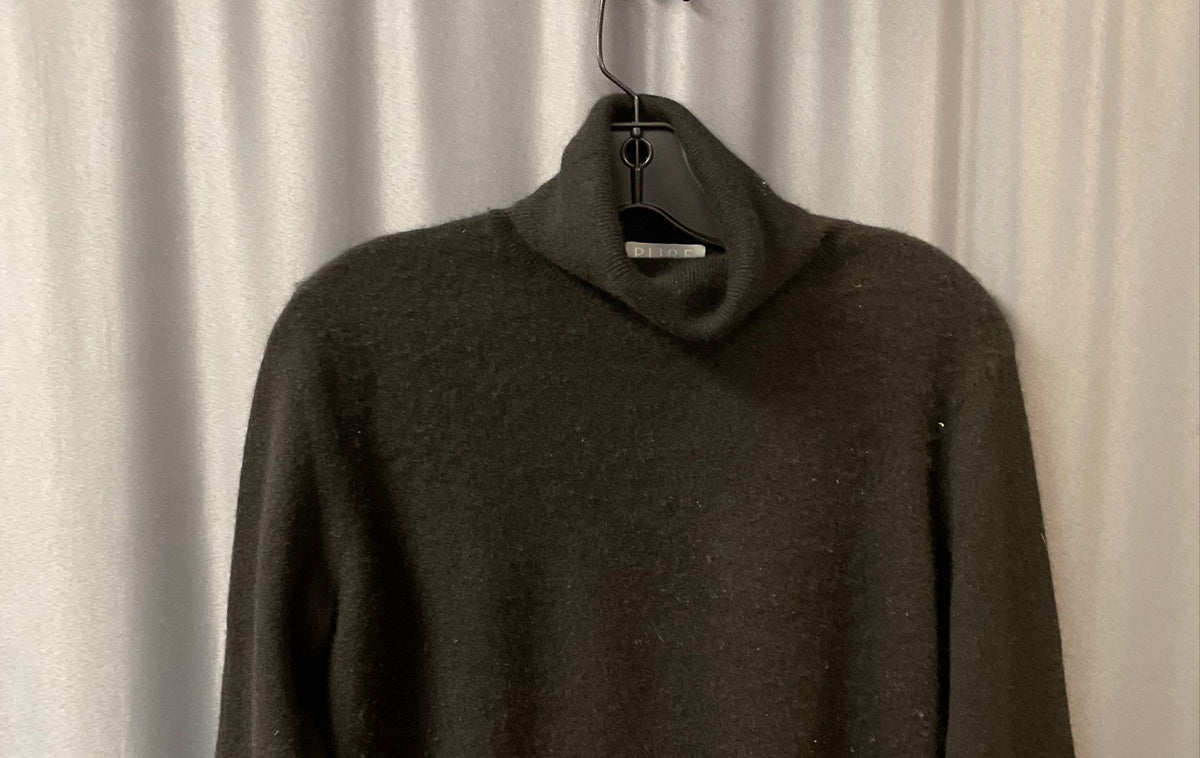Pure Collection Women's Black 100% Cashmere Turtleneck Sweater Sz 6