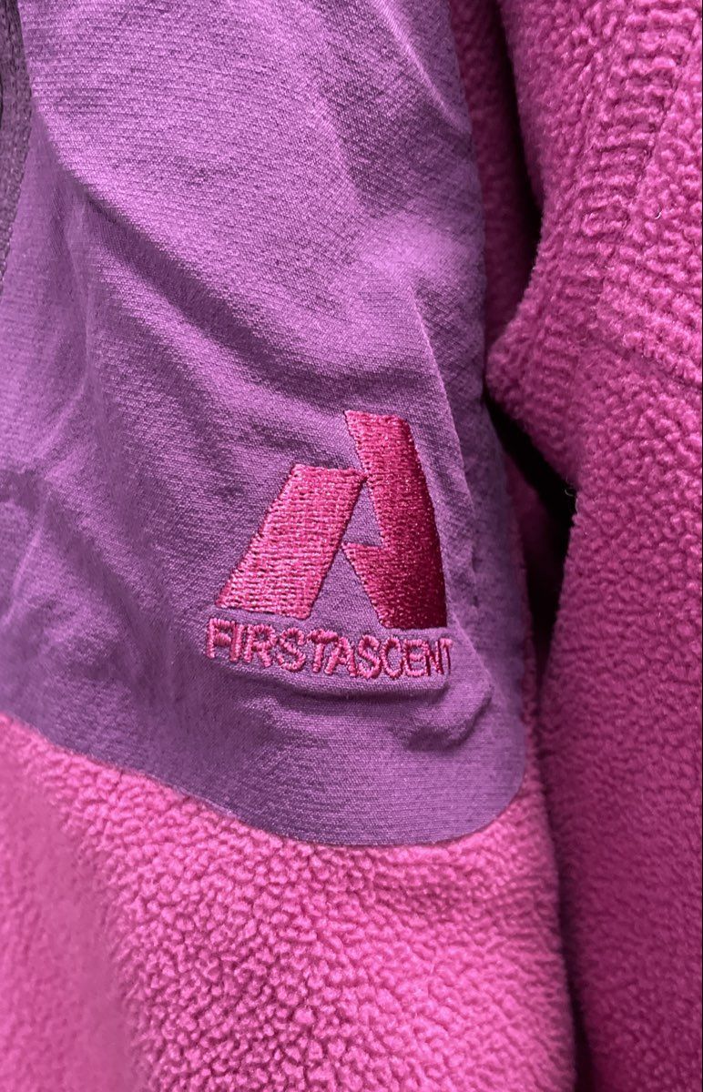 Eddie Bauer First Ascent Women's Magenta Mock Neck 1/4 Zip Fleece Pullover XL
