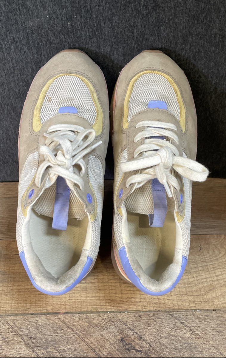 Madewell MWL Court Sneaker Multi-Color Gray Blue Pink Low Top Size Women's 7.5